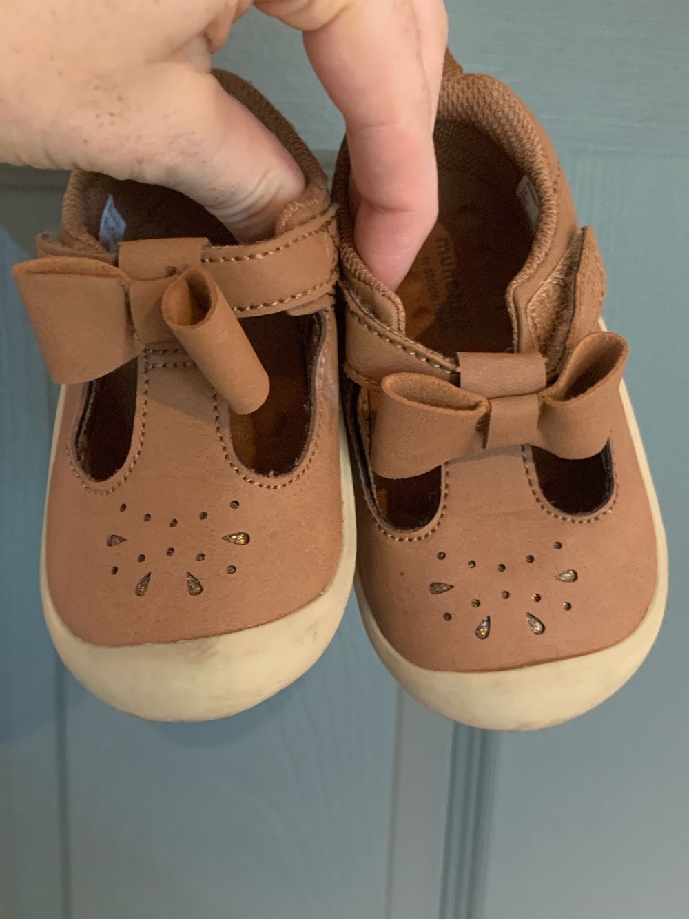 Stride rite  Munchkin Toddler Bow Mary Jane Shoes in Brown Tan